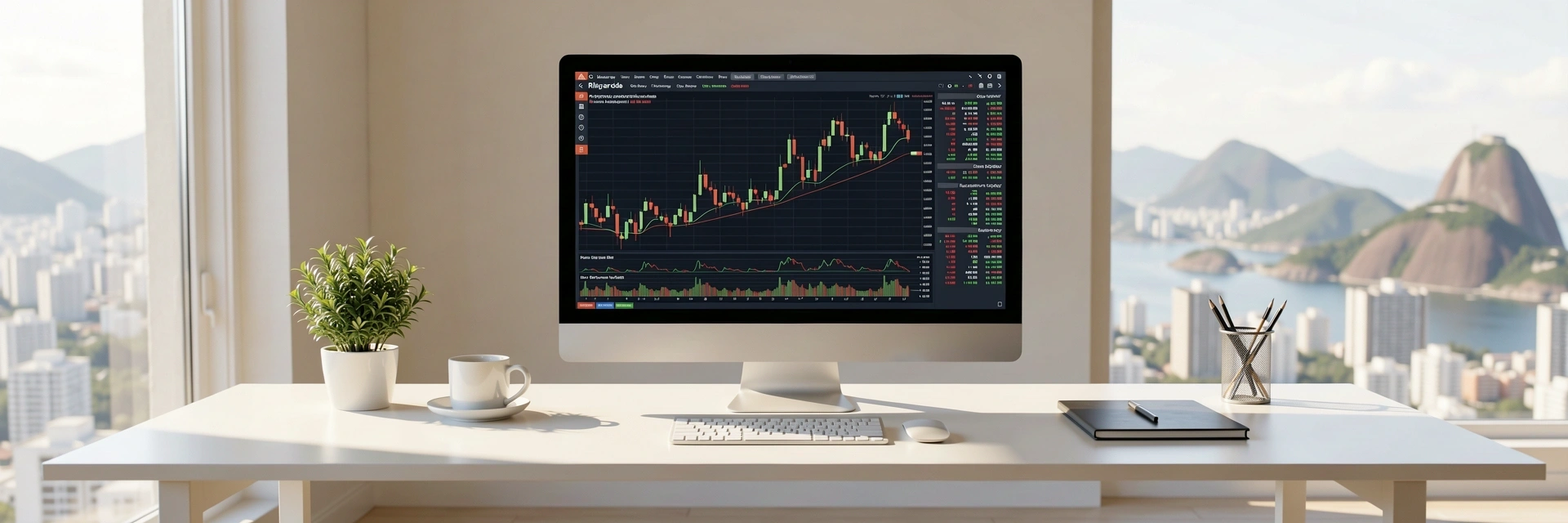 Ambiente de análise financeira profissional